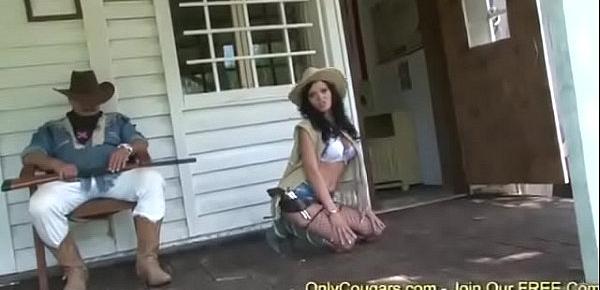  Cowgirl Takes Her Clothes Off